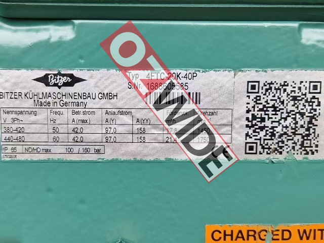 Bitzer Refrigeration Semi-hermetic Compressor Cooling 4FTC-20K-40P