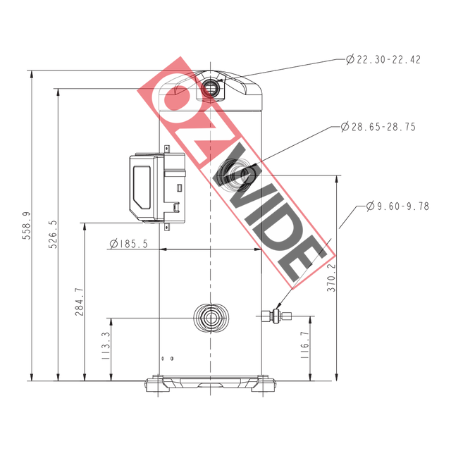 Copeland Refrigeration Compressor Cooling ZP122KCE-TFD-455