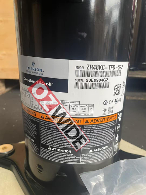 Copeland Refrigeration Compressor Cooling ZR48KC-TFD-522