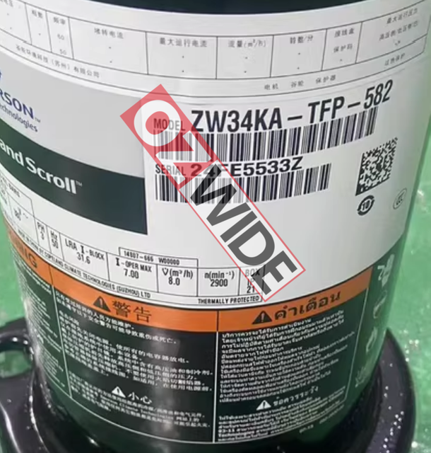 Copeland Refrigeration Compressor Cooling ZW34KA-TFP-582