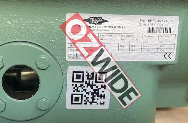 Bitzer Refrigeration Semi-hermetic Compressor Cooling 6HE-35Y-40P