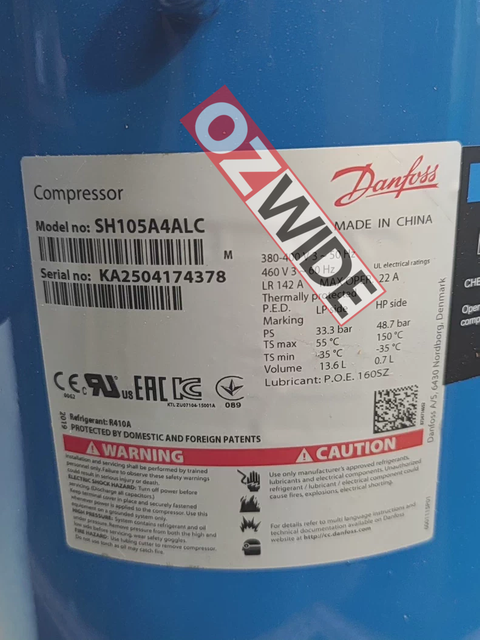 Danfoss Refrigeration Compressor Cooling SH105A4ALC