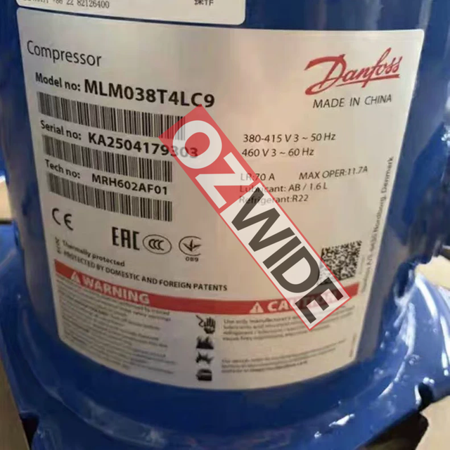 Danfoss Refrigeration Compressor Cooling MLM038T4LC9