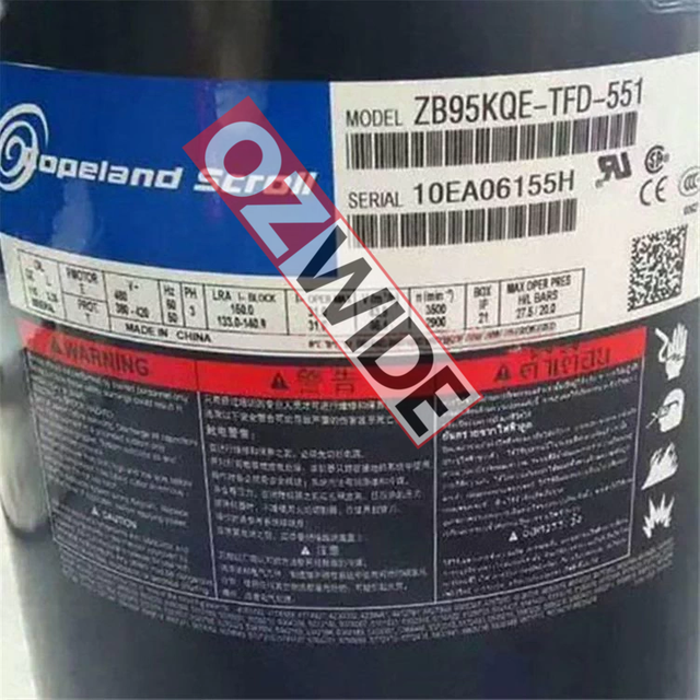 Copeland Refrigeration Compressor Cooling ZB95KQE-TFD-551