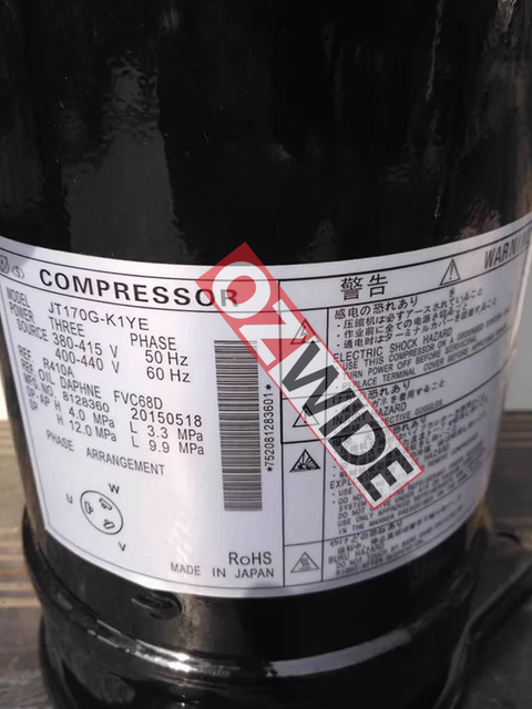 Daikin Refrigeration Compressor Cooling JT170G-K1YE