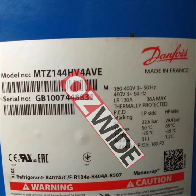Danfoss Refrigeration Compressor Cooling MT144HV4AVE
