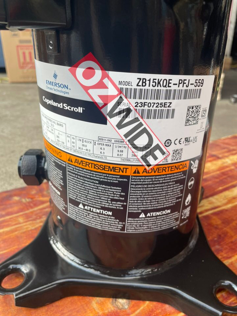 Copeland Refrigeration Compressor Cooling ZB15KQE-PFJ-559