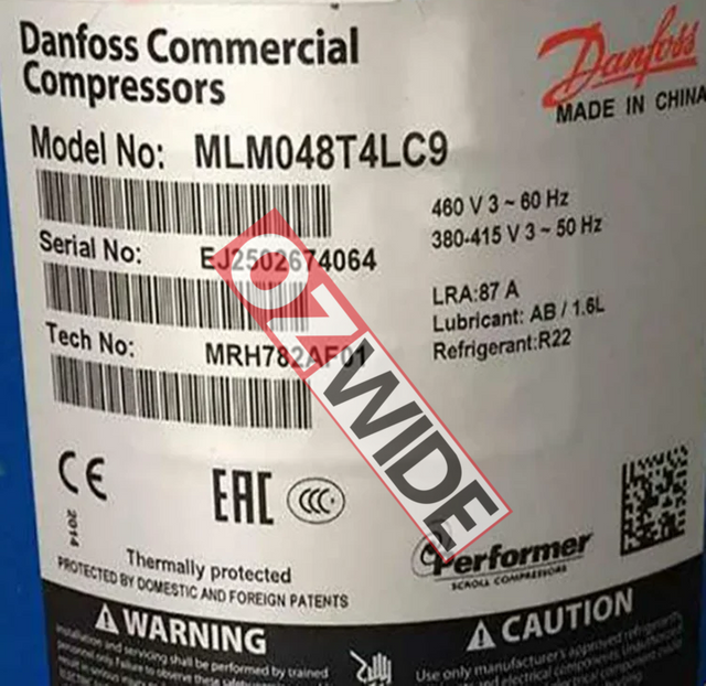 Danfoss Refrigeration Compressor Cooling MLM048T4LC9