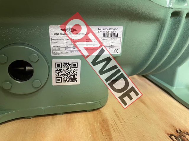 Bitzer Refrigeration Semi-hermetic Compressor Cooling 6JE-33Y-40P