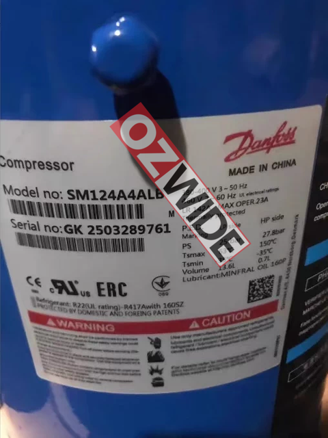 Danfoss Refrigeration Compressor Cooling SM124A4ALB