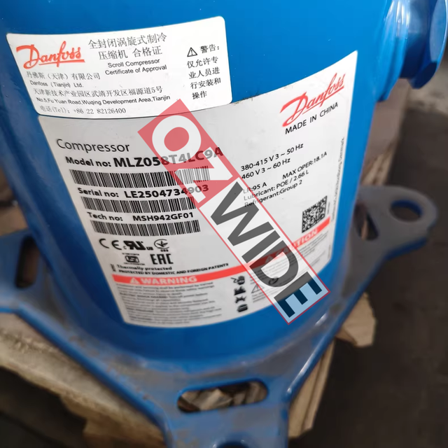 Danfoss Refrigeration Compressor Cooling MLZ058T4LC9A