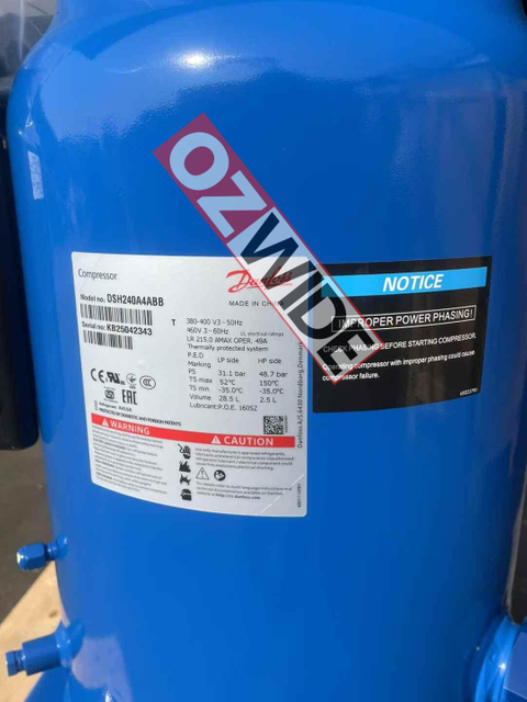 Danfoss Refrigeration Compressor Cooling DSH240A4ABB