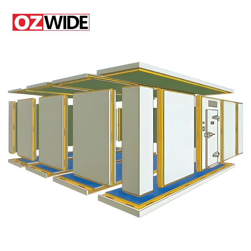 Modular refrigeration system layout in a modern kitchen